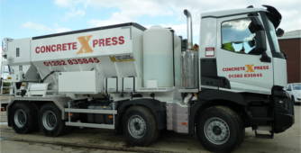 Concrete delivery wagon